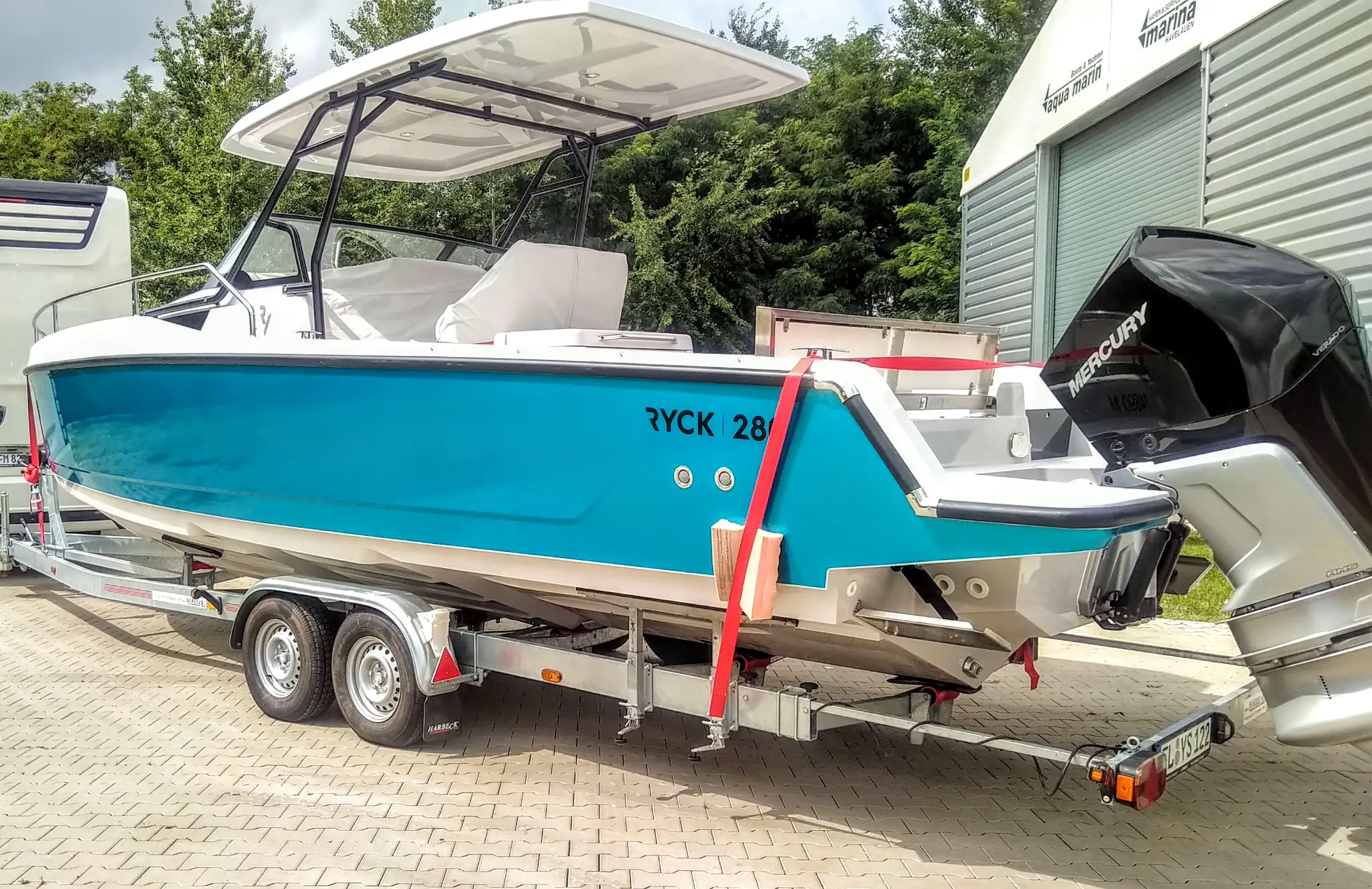 Ryck 280 Bootsfolierung Marina Havelauen – Türkise Yachtfolie Brandenburg Deutschland